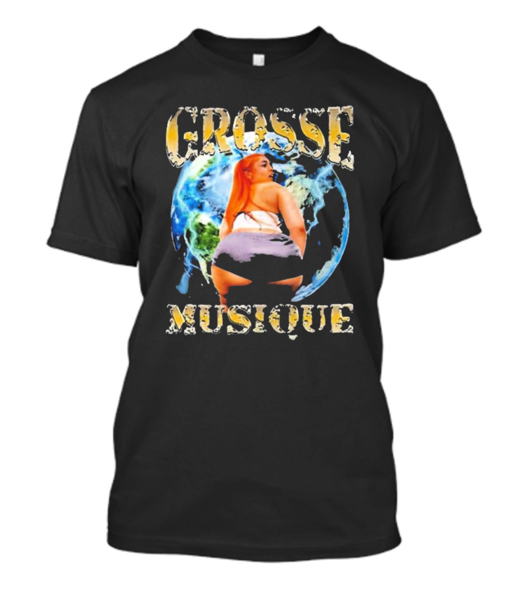 Grosse Musique Earth Background Rare Bootleg T-Shirt