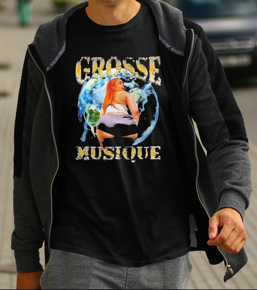 Grosse Musique Earth Background Rare Bootleg T-Shirt