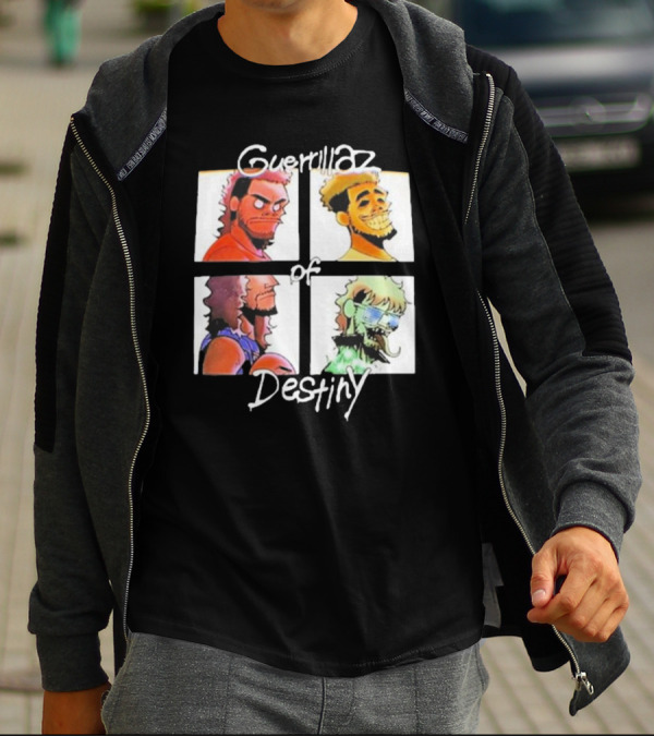 Guerrillaz Of Destiny Cartoon Quartet Pop Culture Faces T-Shirt