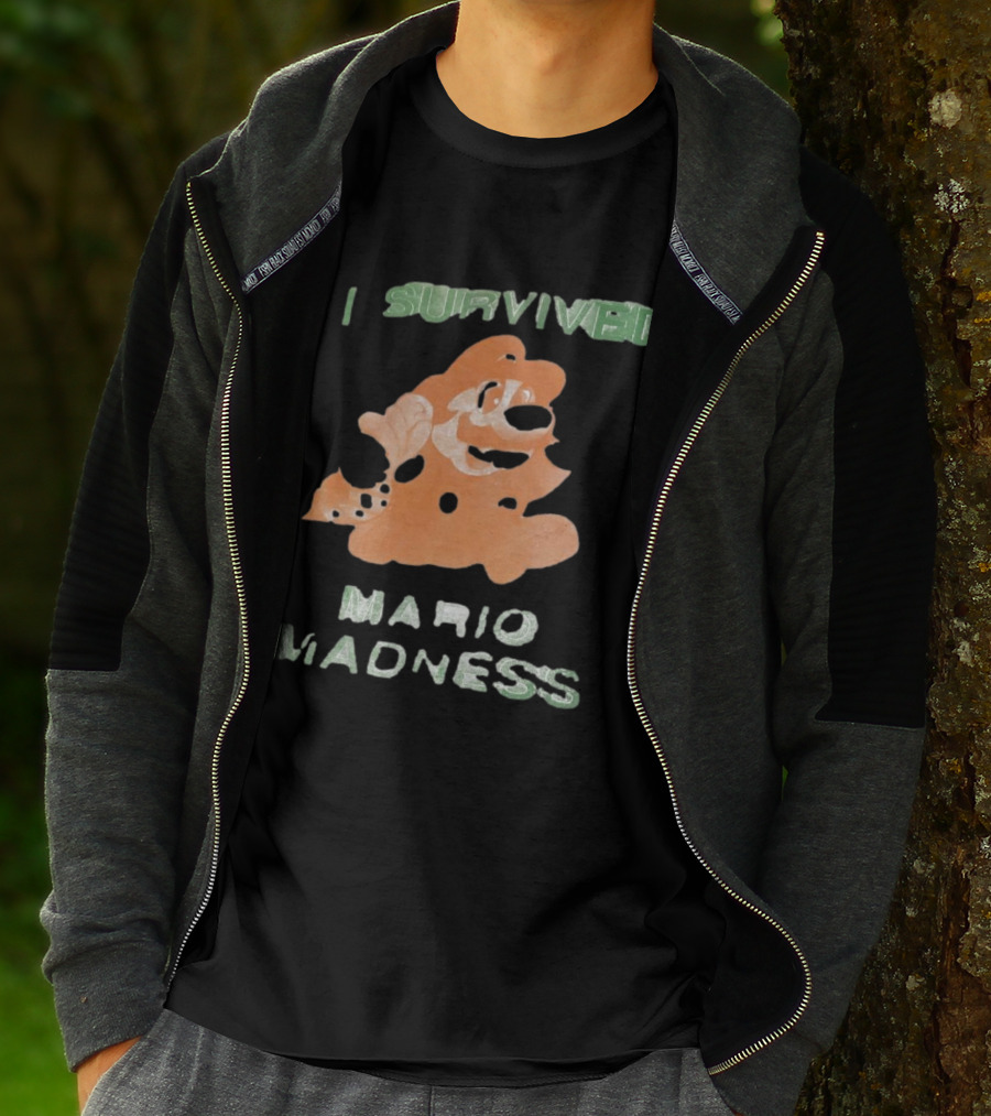 I Survived Mario Madness Retro Gamer Fun T-Shirt