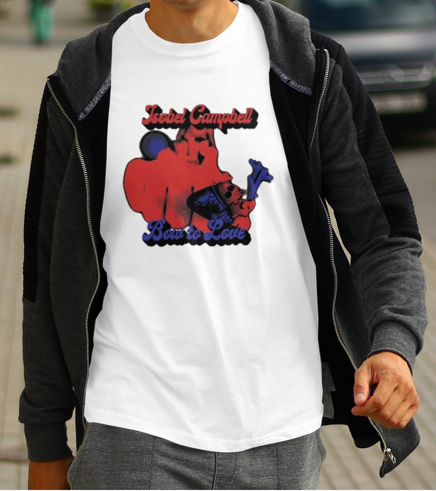 Isobel Campbell Bow To Love Retro Red And Blue T-Shirt