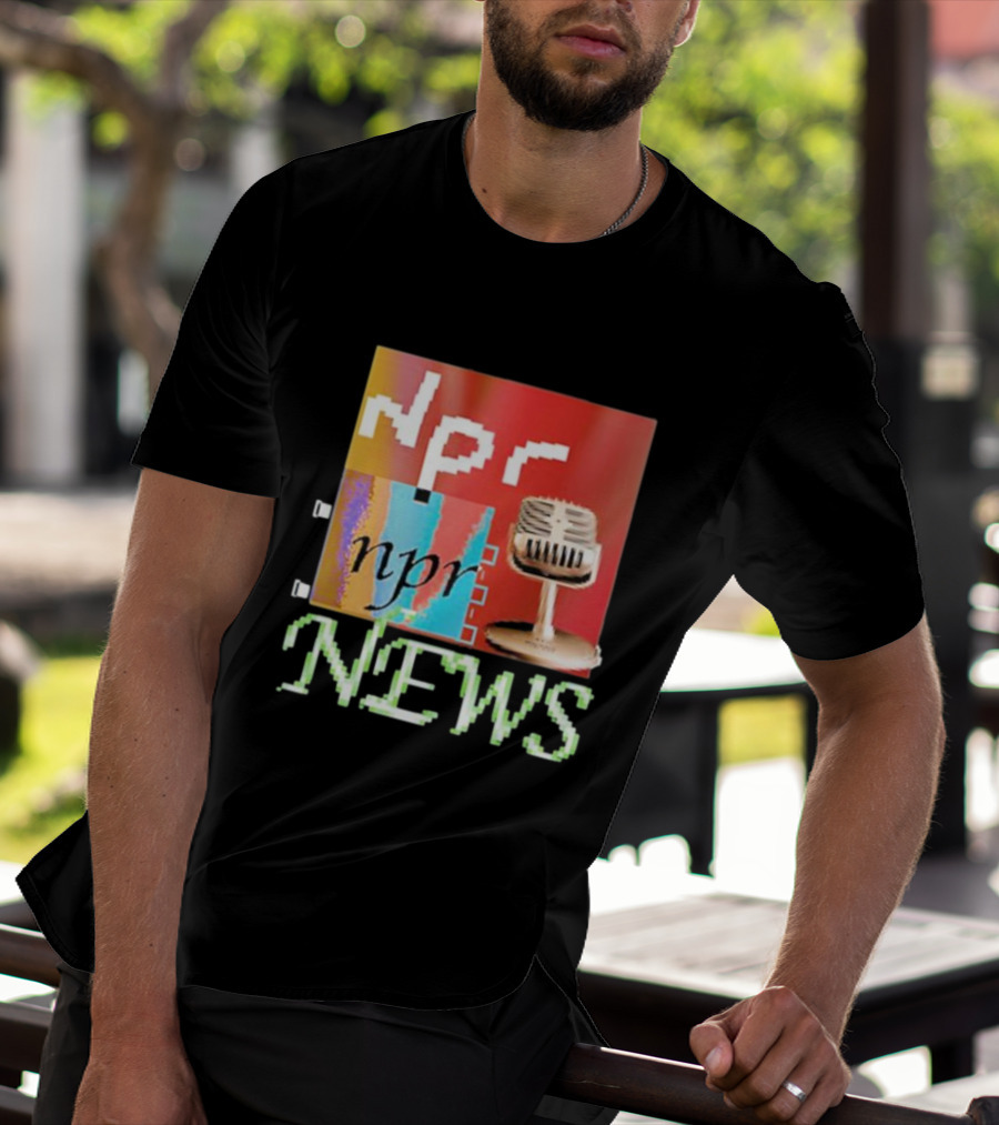 NPR News Vintage Microphone Graphic Jack Corbett TikTok T-Shirt