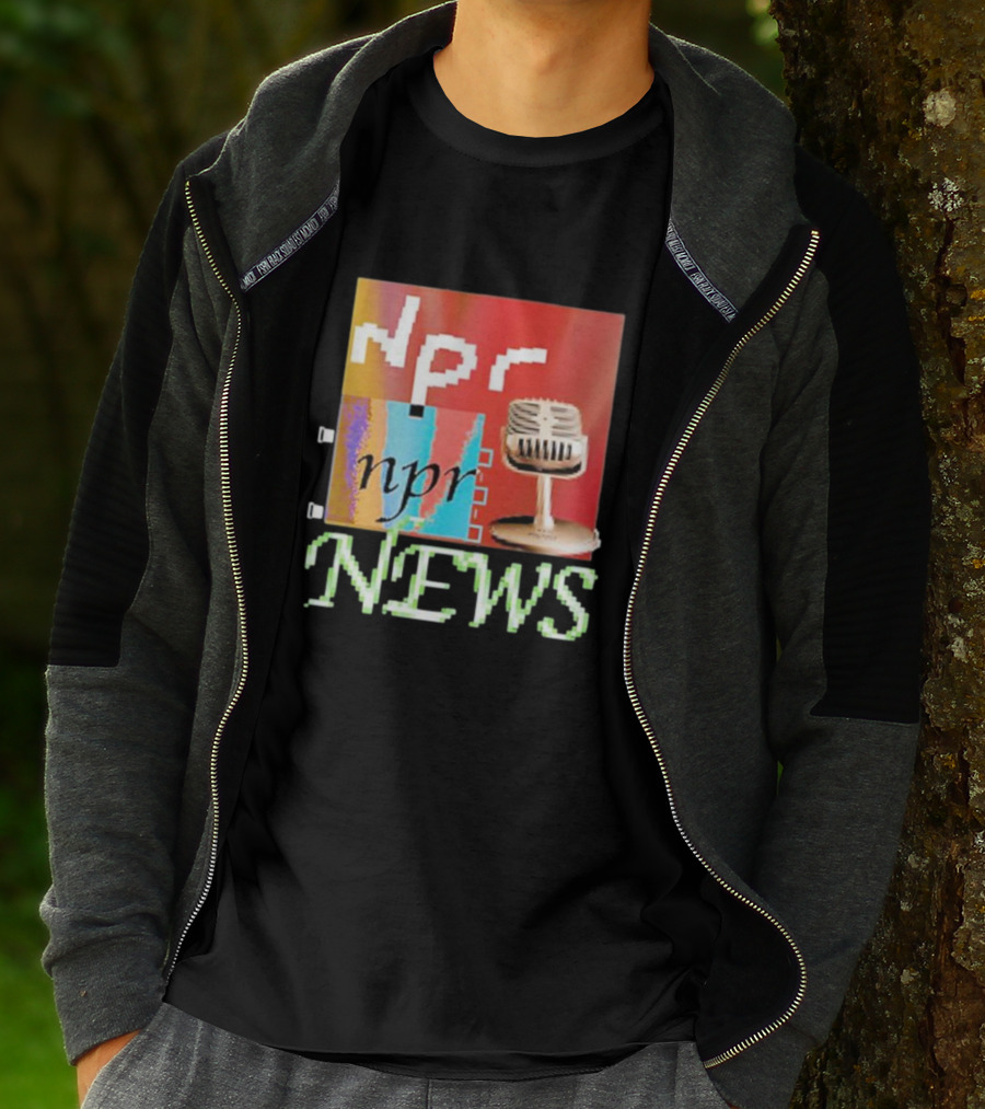 NPR News Vintage Microphone Graphic Jack Corbett TikTok T-Shirt