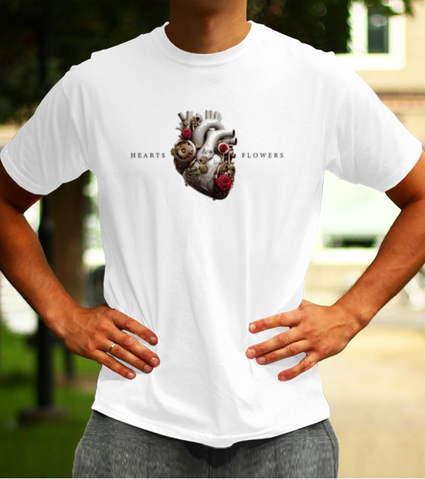 Jennifer Lopez Hearts And Flowers Roses And Mechanical Heart T-Shirt