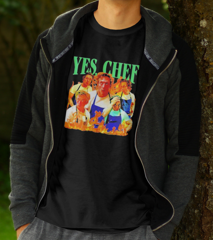 Jeremy Allen Fire Flames Yes Chef T-Shirt