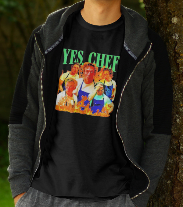 Jeremy Allen Fire Flames Yes Chef T-Shirt