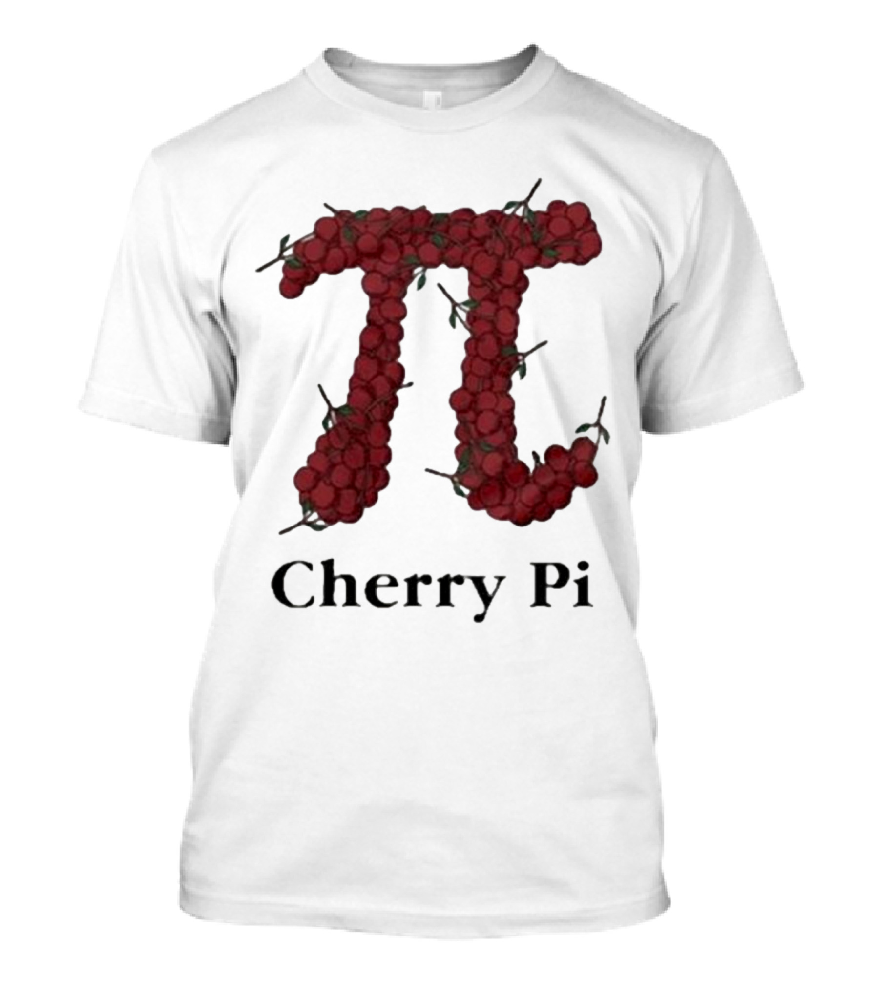 Cherry Pi Jon Hurwitz π Symbol Made Of Red Cherries T-Shirt