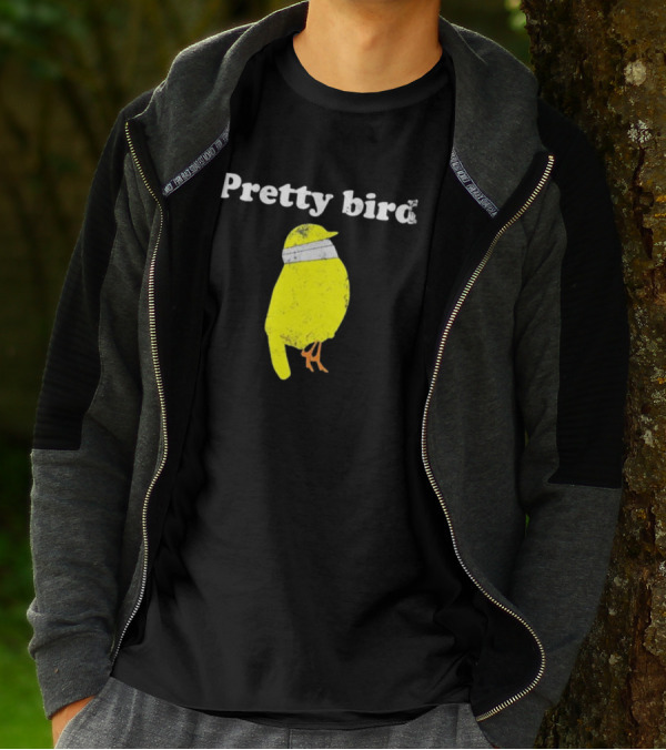 Pretty Bird Yellow Bandit Bird Retro Style Jonathan Swanson T-Shirt