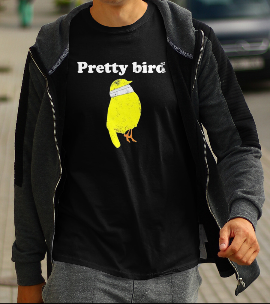 Pretty Bird Yellow Bandit Bird Retro Style Jonathan Swanson T-Shirt