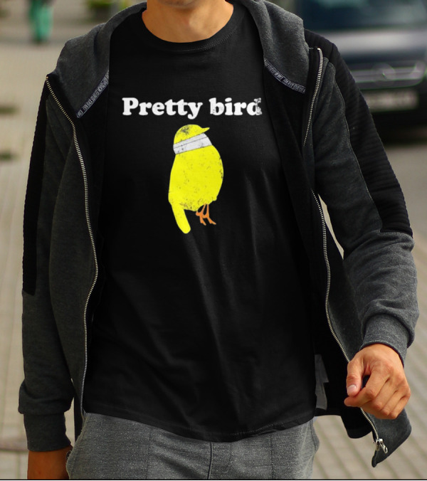 Pretty Bird Yellow Bandit Bird Retro Style Jonathan Swanson T-Shirt