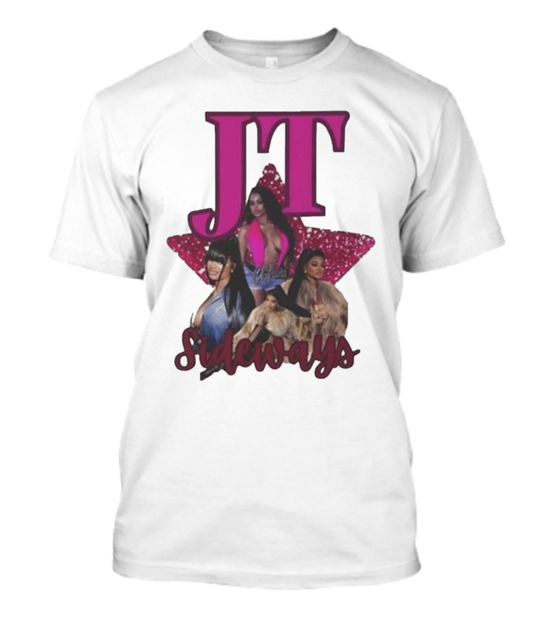 JT Sideways Star Pink Glamorous Portraits T-Shirt