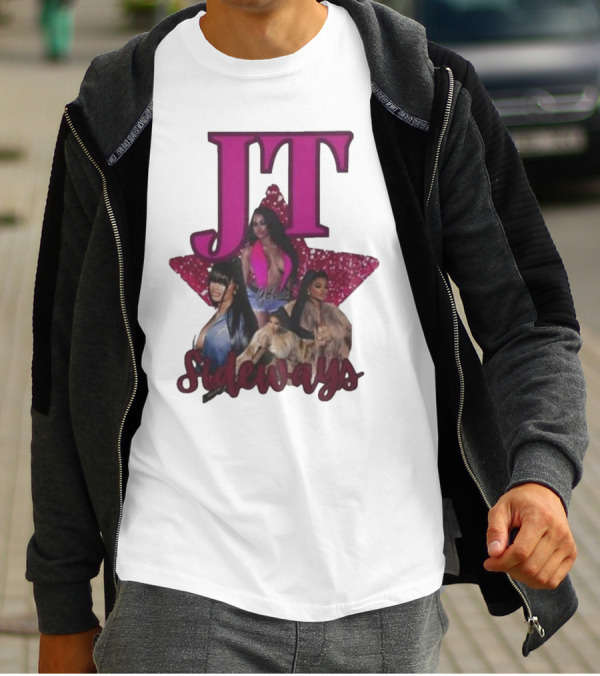 JT Sideways Star Pink Glamorous Portraits T-Shirt