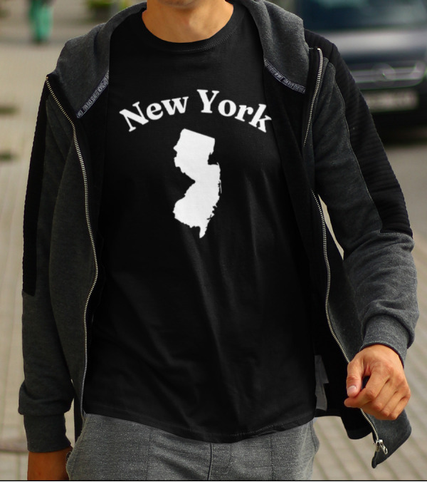 New York New Jersey Map T-Shirt