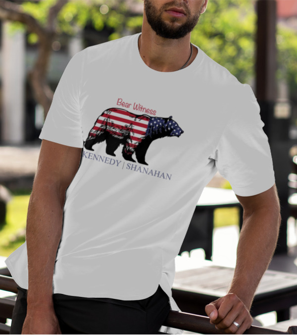 Bear Witness American Flag Bear Kennedy Shanahan T-Shirt