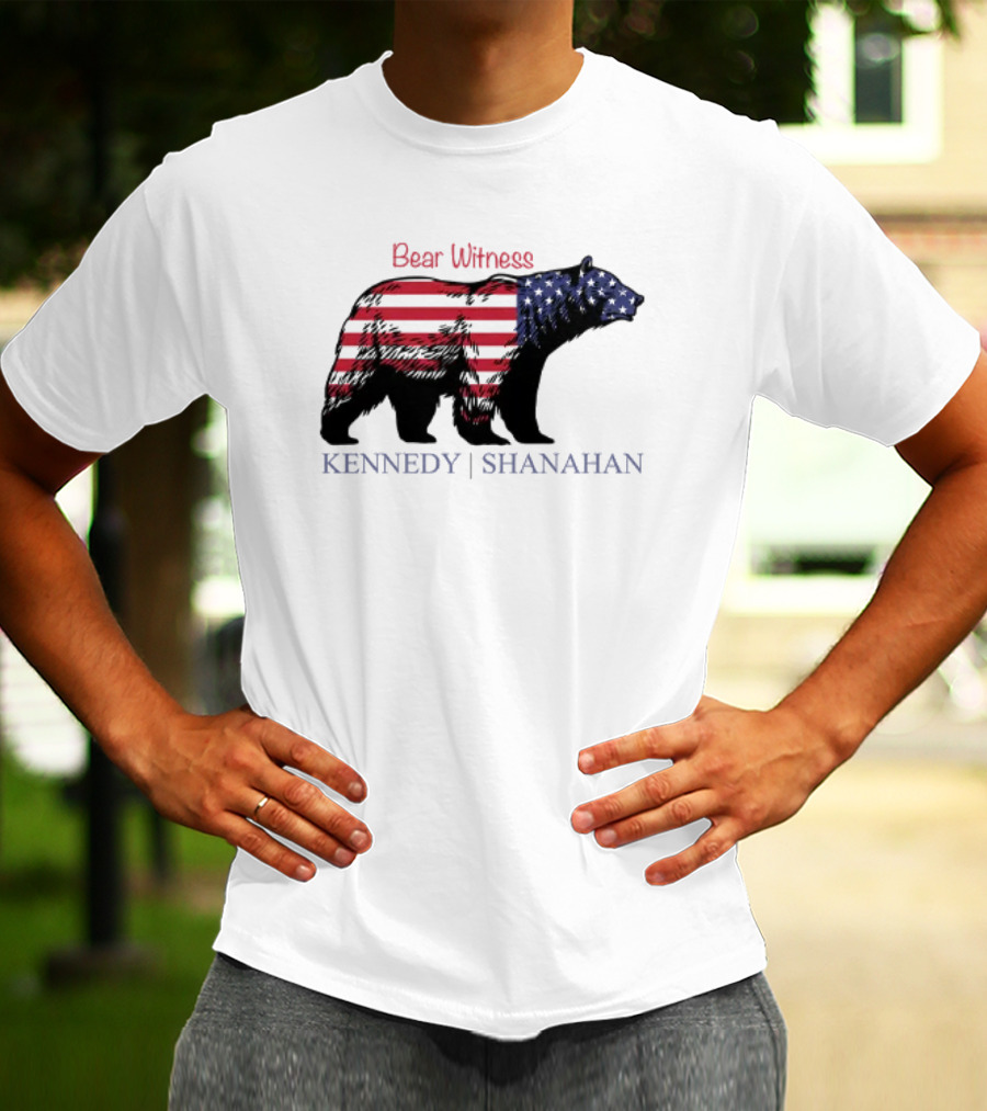 Bear Witness American Flag Bear Kennedy Shanahan T-Shirt