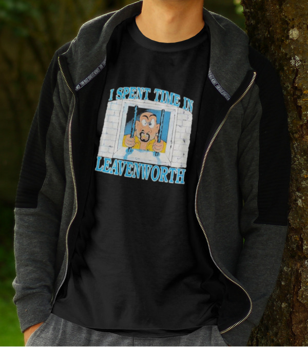 I Spent Time In Leavenworth Cartoon Prisoner Behind Bars T-Shirt