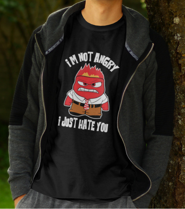 I’m Not Angry I Just Hate You Fire Boy Anger Character Cartoon Red Monster T-Shirt
