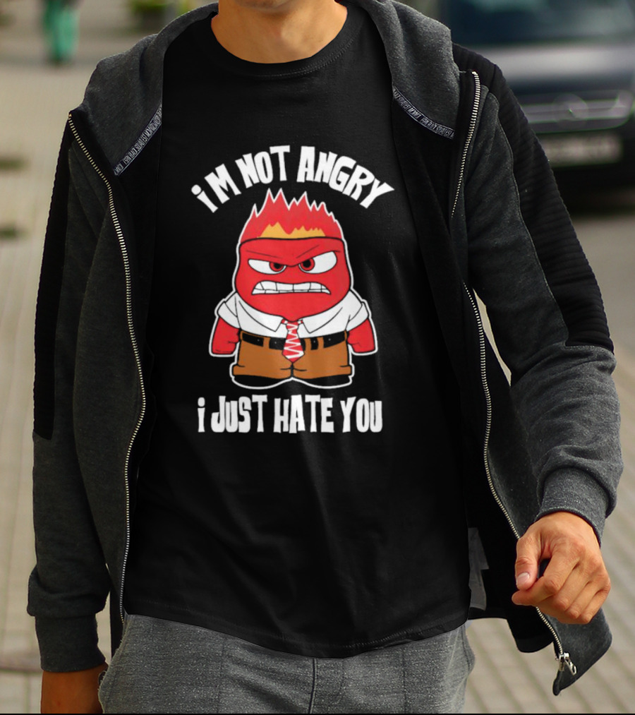 I’m Not Angry I Just Hate You Fire Boy Anger Character Cartoon Red Monster T-Shirt