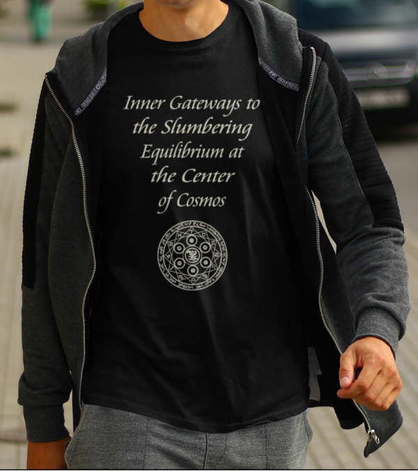Inner Gateways To The Slumbering Equilibrium At The Center Of Cosmos Mandala T-Shirt