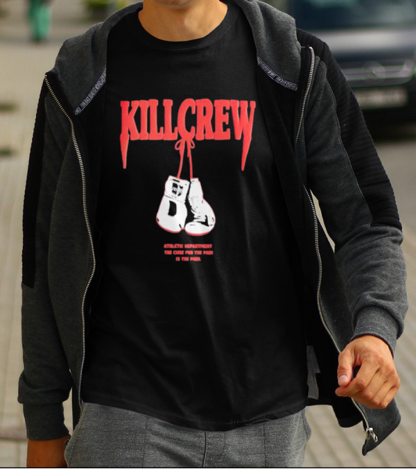 Kll Crew Killcrew Athletic Department The Cure For The Pain Boxing Gloves T-Shirt