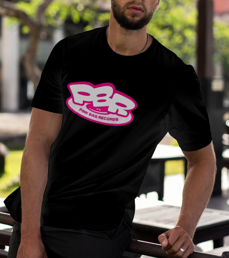 PBR Pink Bag Records PBR Bubble Text T-Shirt