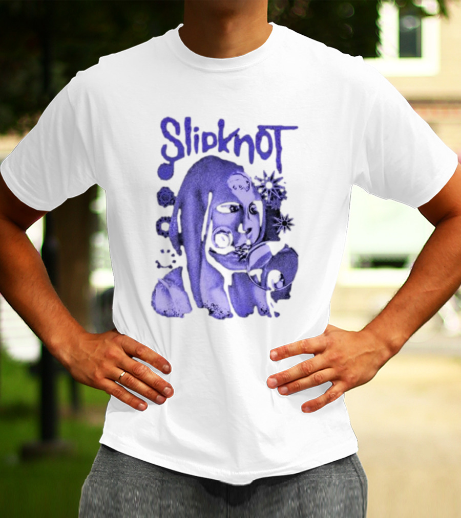 Slipknot Inbetween Shapes Abstract Masked Figure With Geometric T-Shirt
