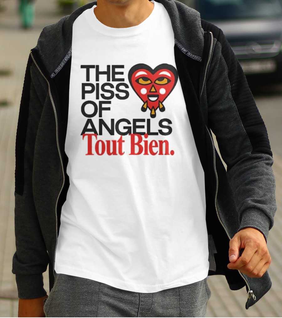 Tout Bien The Piss Of Angels Red Heart Face T-Shirt
