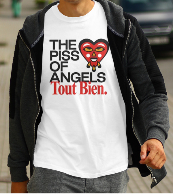 Tout Bien The Piss Of Angels Red Heart Face T-Shirt