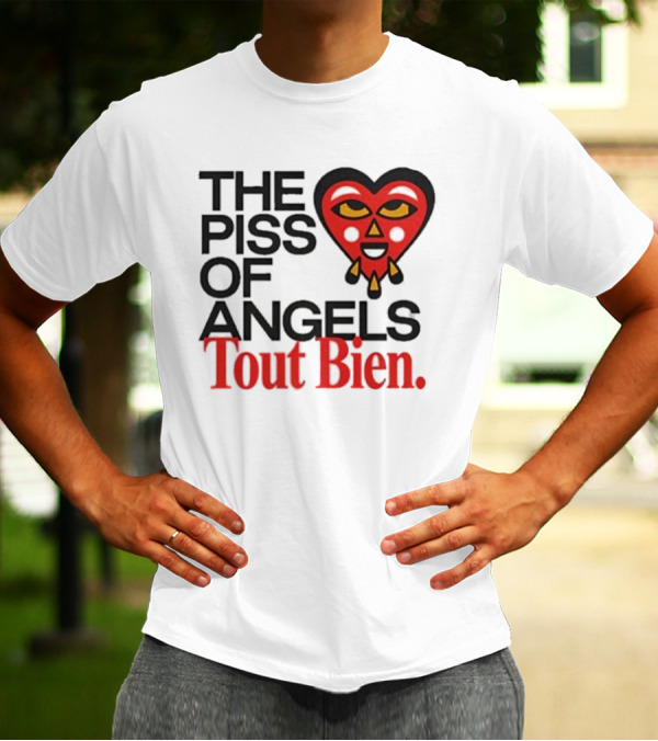 Tout Bien The Piss Of Angels Red Heart Face T-Shirt
