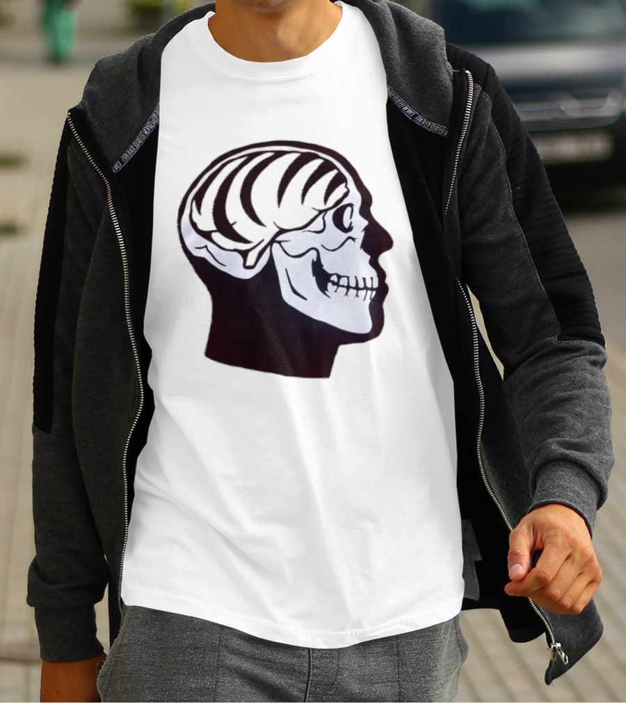 Bengal Brain Skull With Orange Highlights T-Shirt