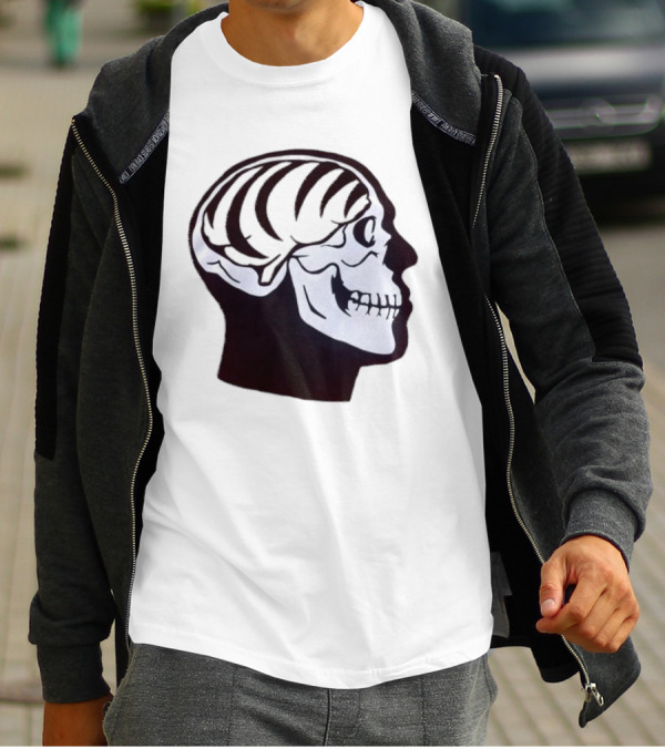 Bengal Brain Skull With Orange Highlights T-Shirt