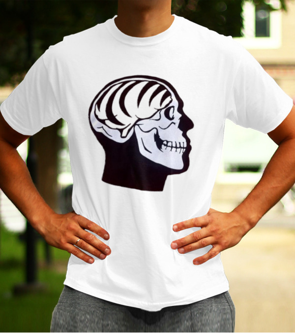 Bengal Brain Skull With Orange Highlights T-Shirt