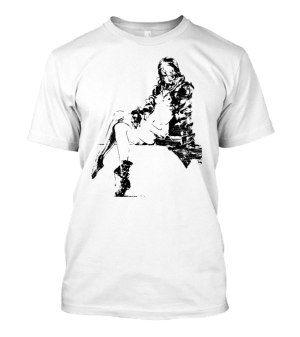 Espionagevr Store Big Sniper Mysterious Figure In Long Coat And Boots T-Shirt