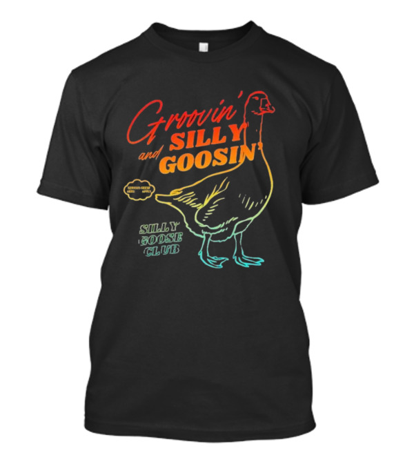 Groovin’ And Silly Goosin’ Silly Goose Club Retro Goose Outline T-Shirt