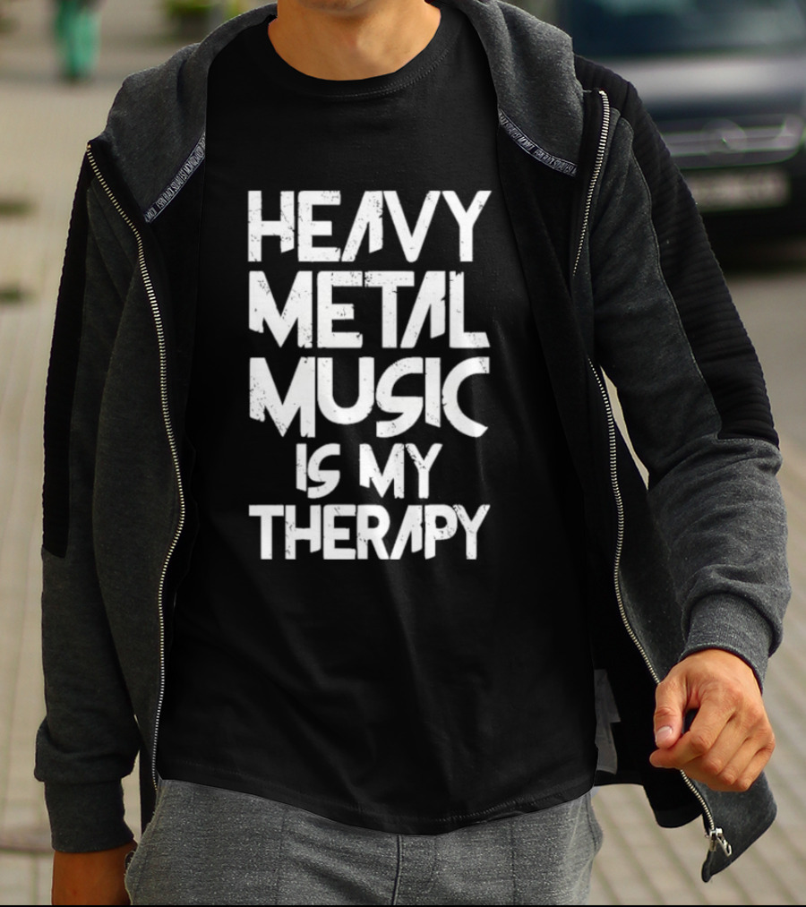 Heavy Metal Music Is My Therapy Festival Rock Cool T-Shirt