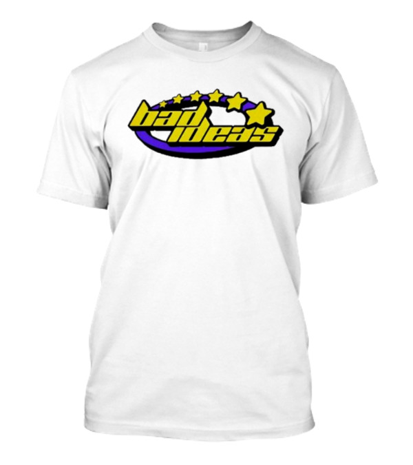 Bad Ideas Content Retro Five Stars Yellow And Purple T-Shirt