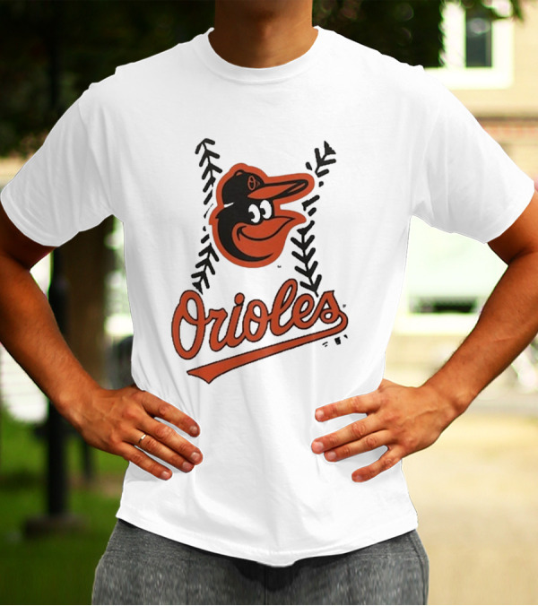 Baltimore Orioles Logo Personalized Name And Number Fastball T-Shirt