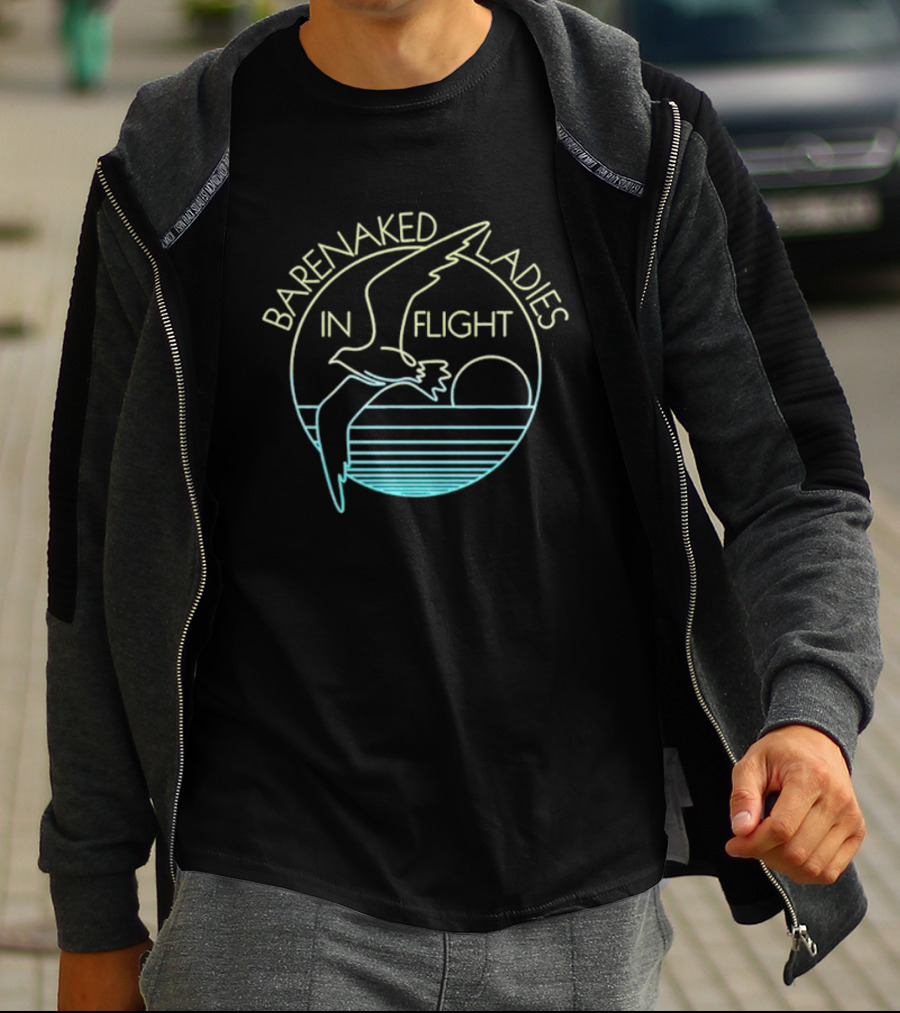Barenaked Ladies In Flight Seagull Sunset Circle T-Shirt