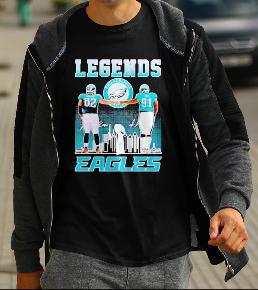 Legends Eagles 62 91 Philadelphia Football Players T-Shirt