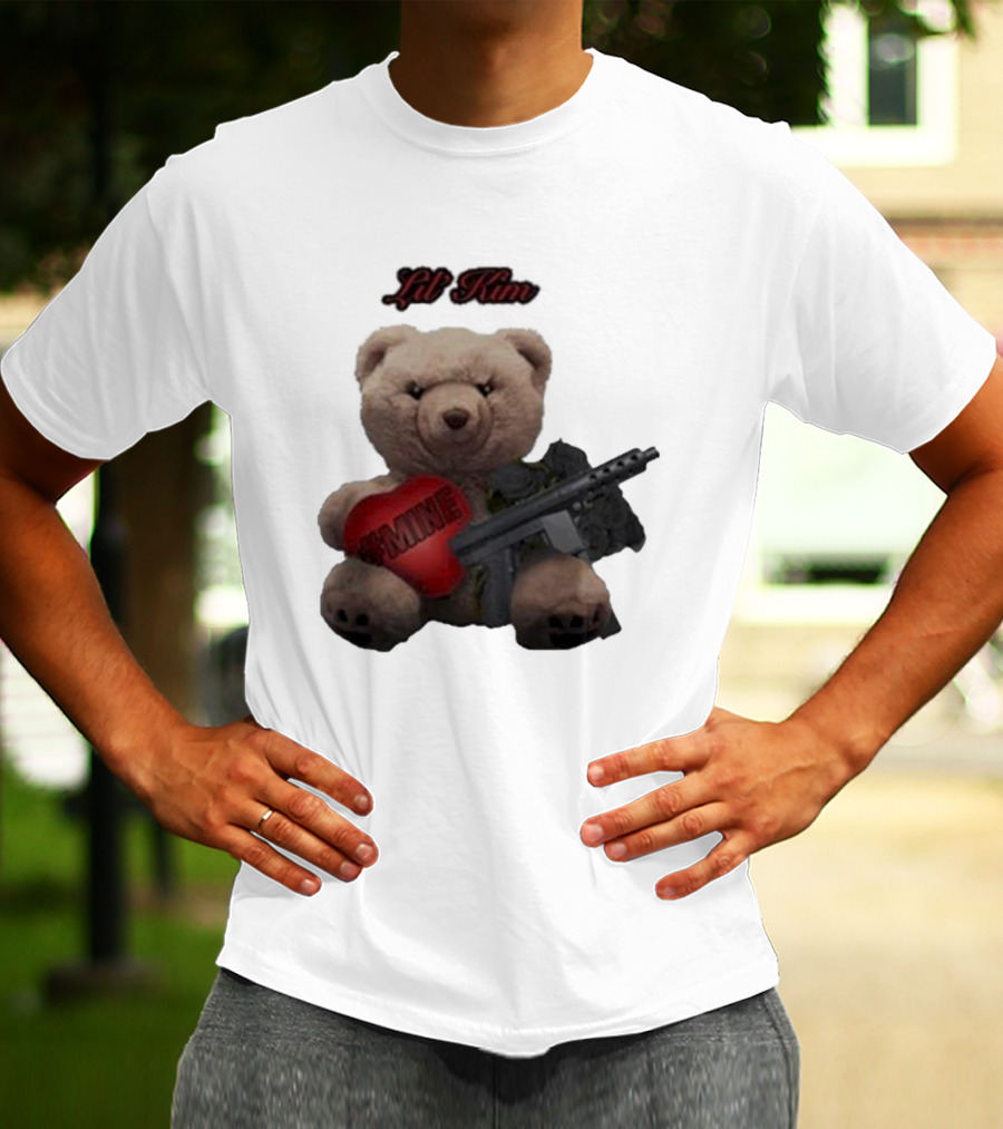 Lil Kim #Mine Teddy Bear With Gun T-Shirt