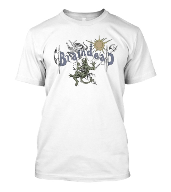 Braindead Lizard Man With Axes And Sun T-Shirt