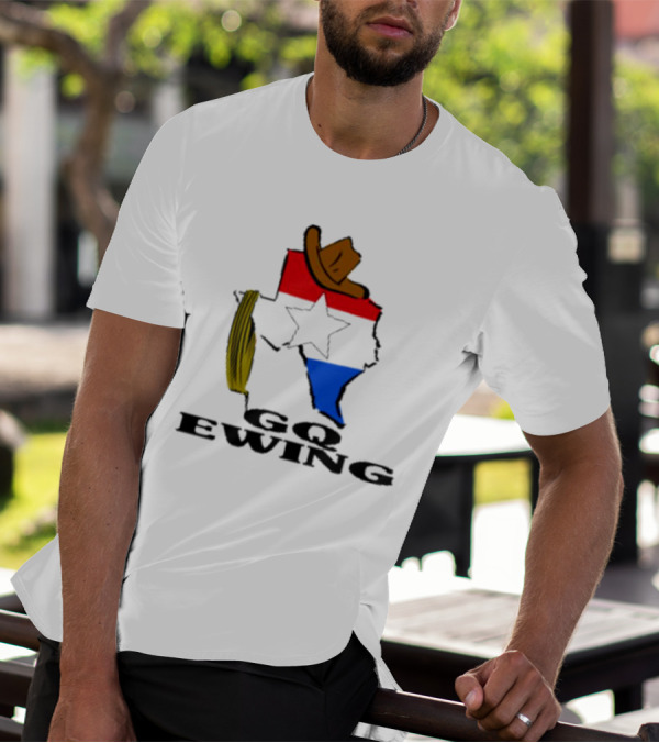 Lone Star GQ Ewing Texas Hat Star Colors T-Shirt
