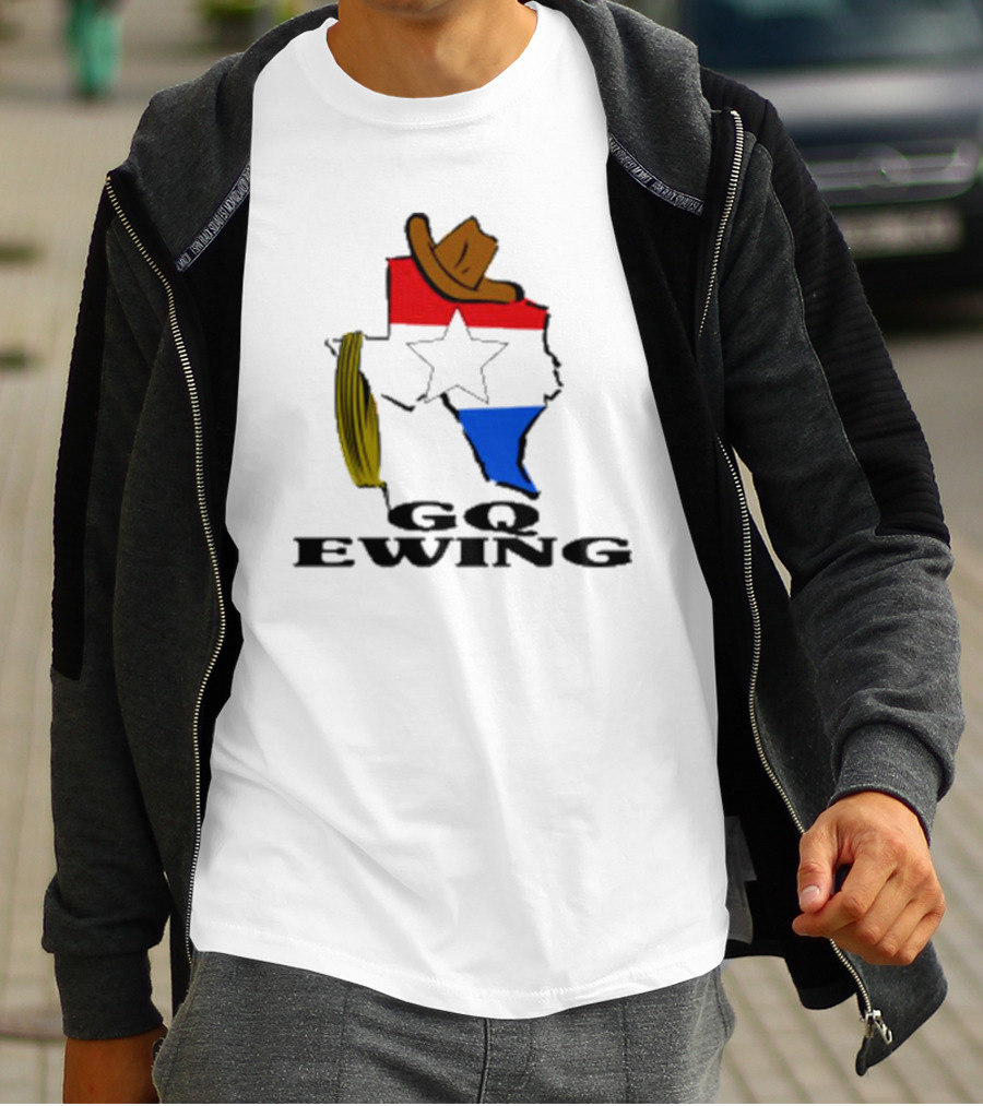 Lone Star GQ Ewing Texas Hat Star Colors T-Shirt