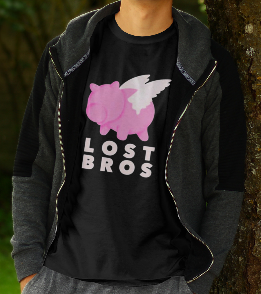 Lost Bros When Hamm Flies Pig With Wings T-Shirt