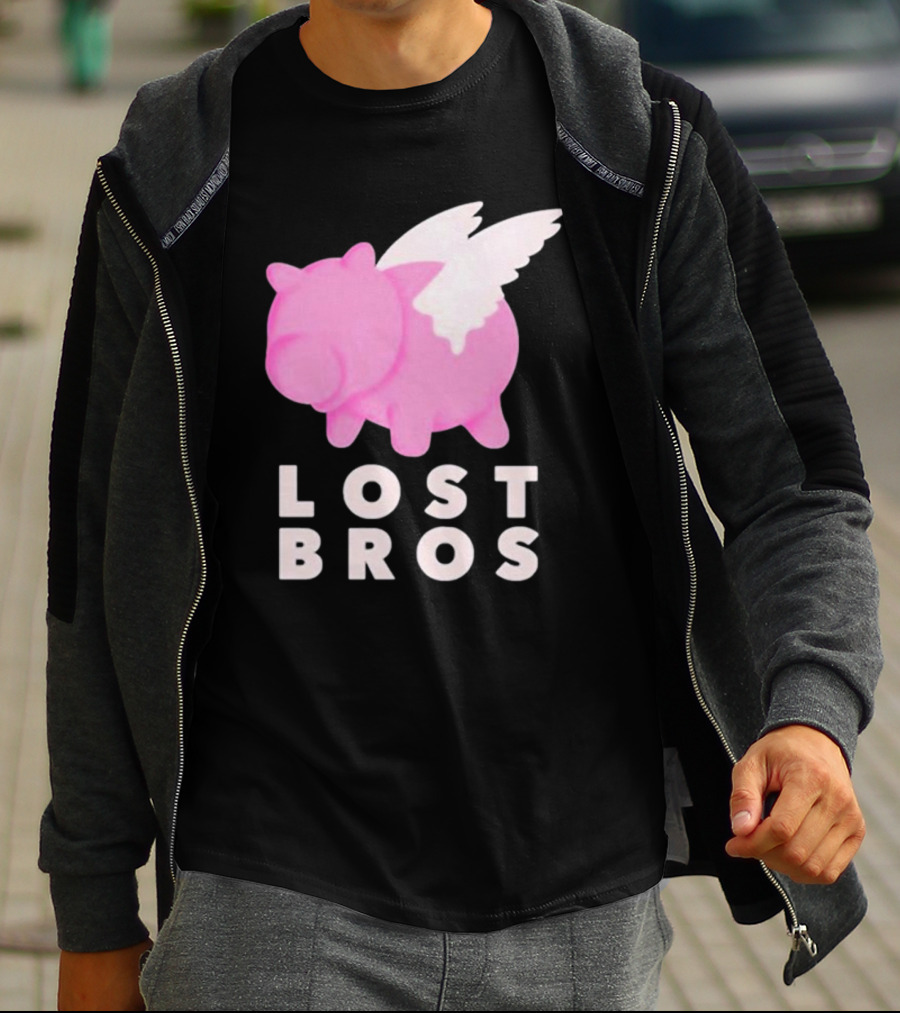 Lost Bros When Hamm Flies Pig With Wings T-Shirt