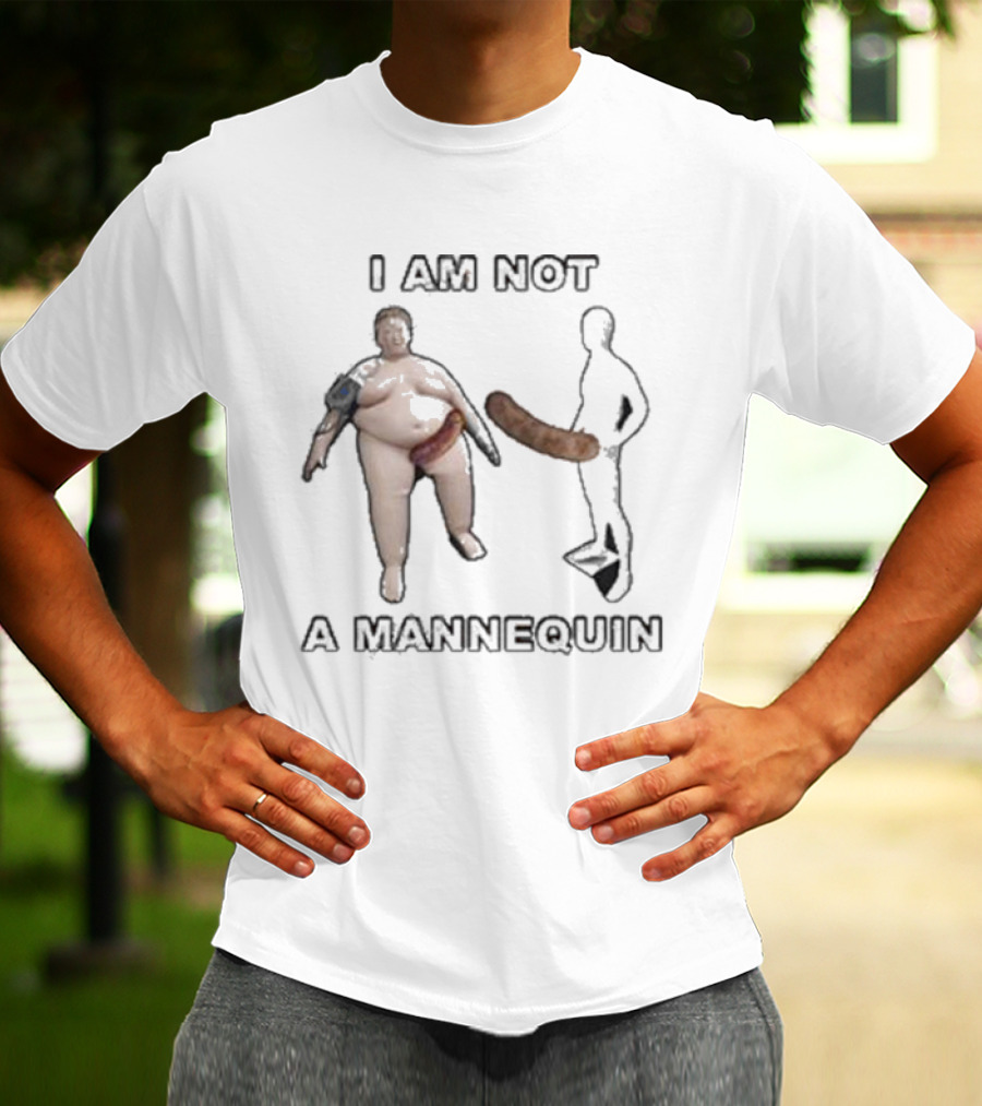 Lucca International Store I Am Not A Mannequin Sausages T-Shirt
