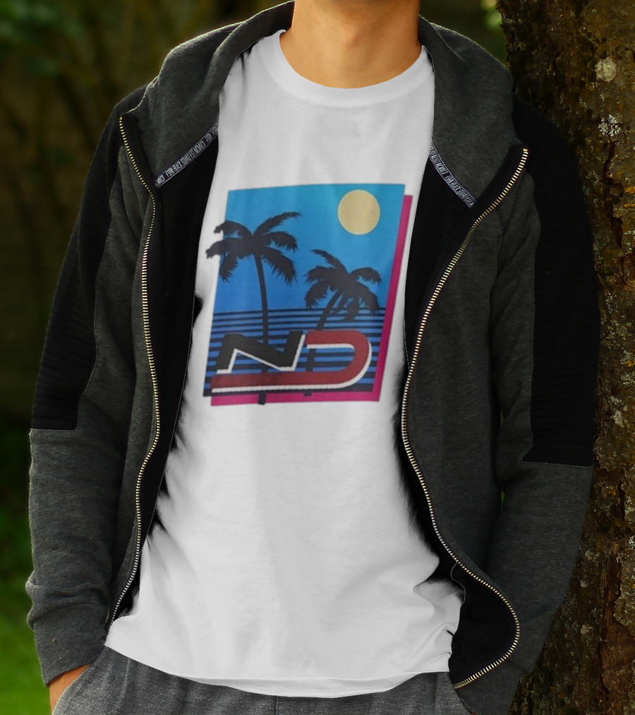 ND Natalie Decker Sunshine Season Palm Trees Moonlit Vibes T-Shirt