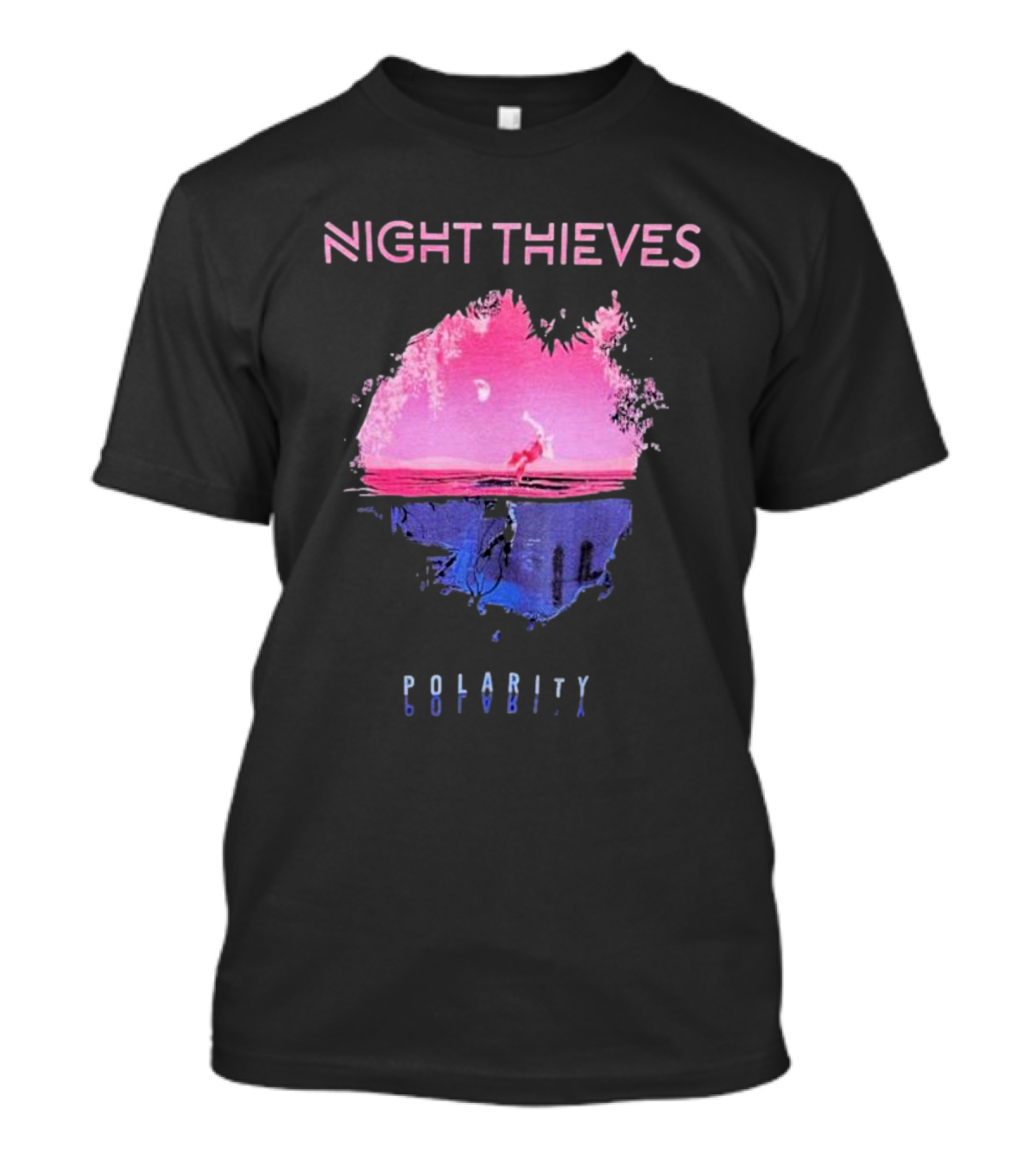 Night Thieves Polarity Pink And Blue Reflection Scene T-Shirt