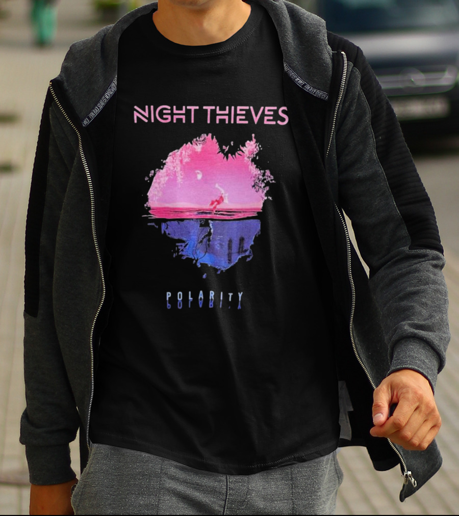Night Thieves Polarity Pink And Blue Reflection Scene T-Shirt