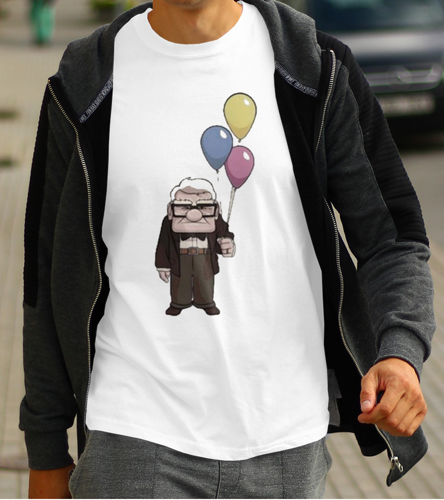 Nika Carl Fredricksen From Up Costume Geno Balloons Character T-Shirt